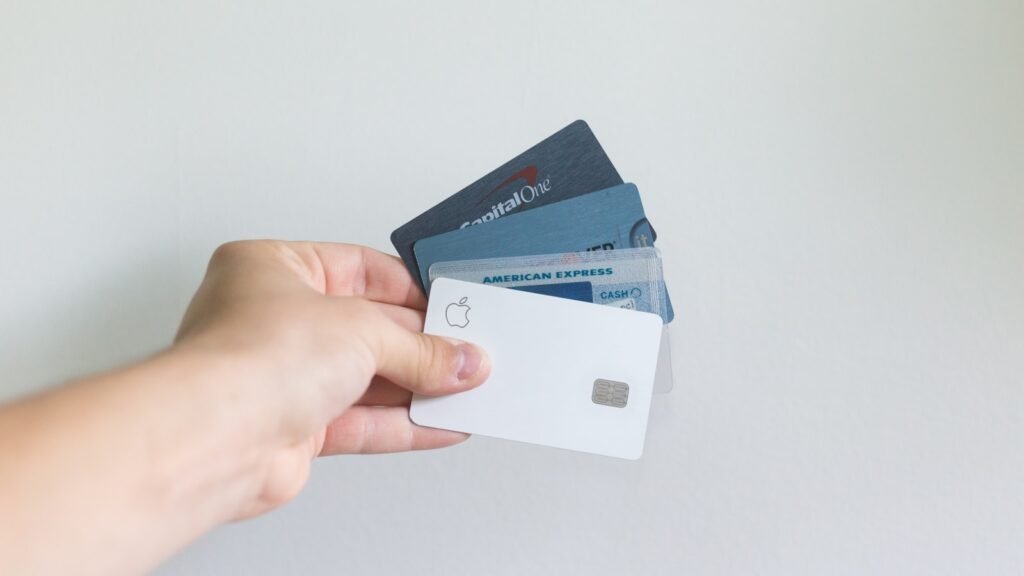 Photo by Avery Evans white and blue magnetic card